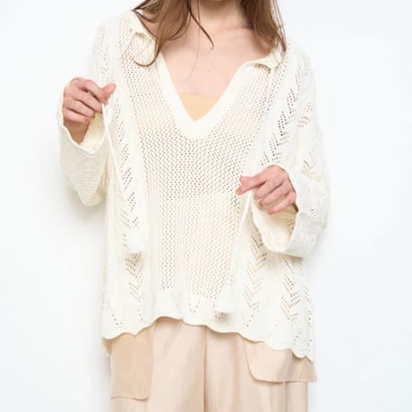 Mill mesh knit -Off- 4570132018434～muel chic～