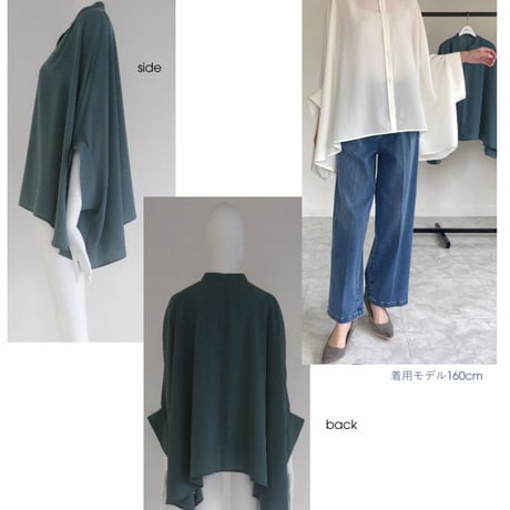 BO23-127B Wide Poncho Dress Shirts    ～Boutique Ordinary～
