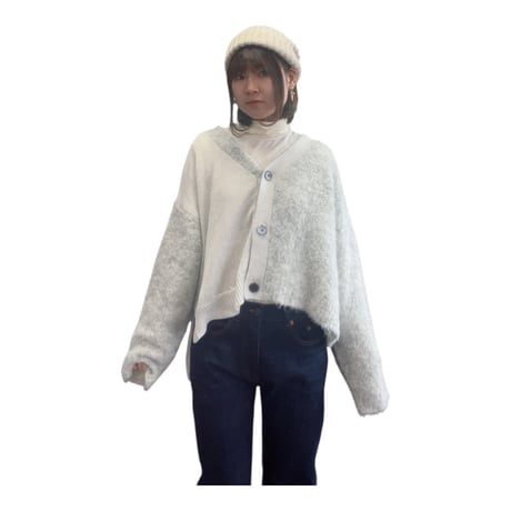 異素材ドッキングカーディガン　875828 〜ayane〜