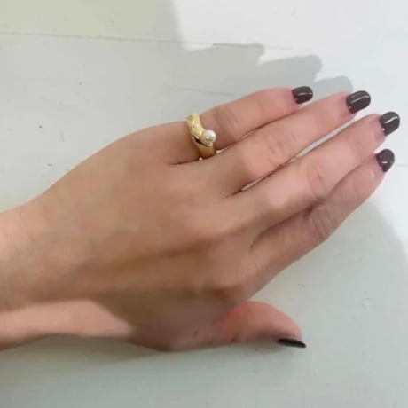 イヤーカフ　simple pearl ear cuff BREC-059 ~ BLUE RANK~