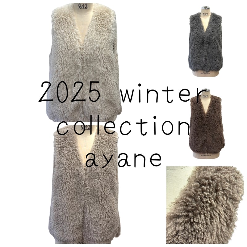 アヤン ayane プードルファーベストBK 2025winter ayane プードルファーベスト 875805 〜ayane〜 | s