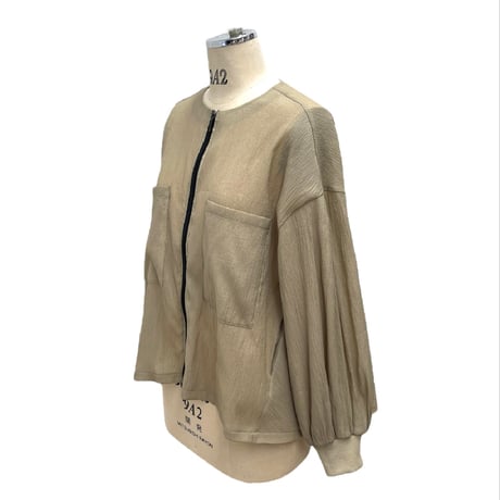 ayane  メッシュ楊柳シフォンブルゾン　815319 〜ayane〜