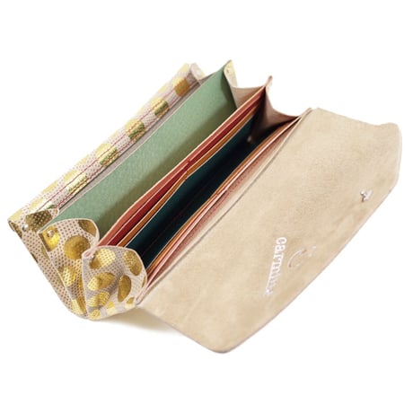 ドットレザーロングウォレット【Dot Leather Long Wallet 】black/ブラック　～carmine～