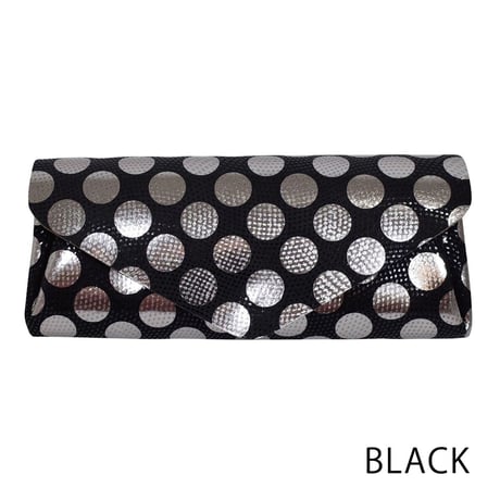 ドットレザーロングウォレット【Dot Leather Long Wallet 】black/ブラック　～carmine～