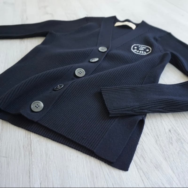 ✨️希少✨️THOMAS MAGPIE トーマスマグパイ リブ編みカーディガン THOMASMAGPIE Vネックリブカーディガン -ブラック | grasol