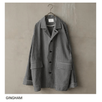 予約商品!2026ss MNN-JK-093 GINGHAM CHECK SPINDLE JKT　〜MANON〜