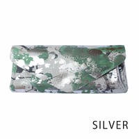 New! レザー ロングウォレット リキッド【Leather Long Wallet Liquid】silver/シルバー　～carmine～