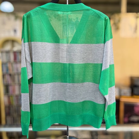 【EN’DAY】8251-0206 ボーダーシアーカーディガン