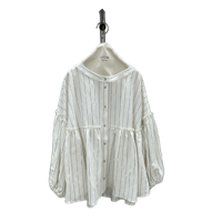 2026mid summer ayane  836619ピンストライプボリュームスリーブシャツ