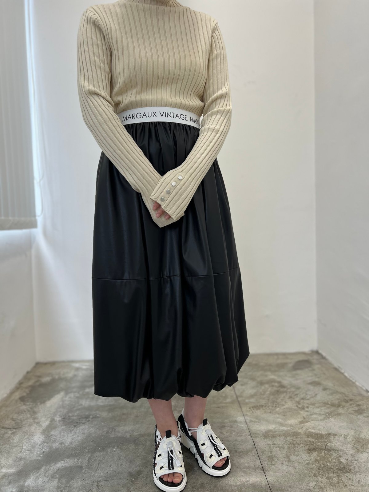 2025winterバルーンレザースカート ~margaux vintage~ MG AC-2