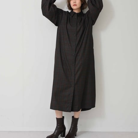 Smocking Sleeve Dress SKU: H325309-3 ～herencia～