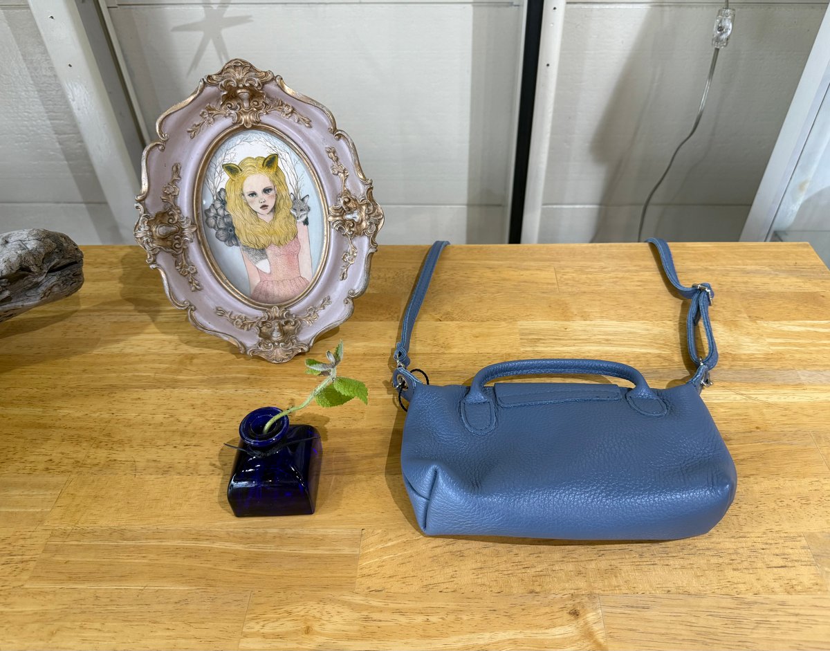 MILLELA FIRENZE】レザーショルダーミニバッグ ブルーグレー | selects