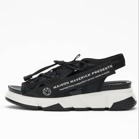 MAISON MAVERICK PRESENTS メゾンマヴェリックプレゼンツ  ロゴダッドサンダルスニーカーblack