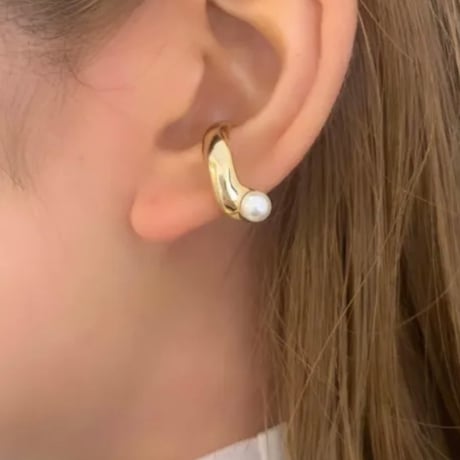 イヤーカフ　simple pearl ear cuff BREC-059 ~ BLUE RANK~