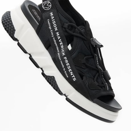 MAISON MAVERICK PRESENTS メゾンマヴェリックプレゼンツ  ロゴダッドサンダルスニーカーblack