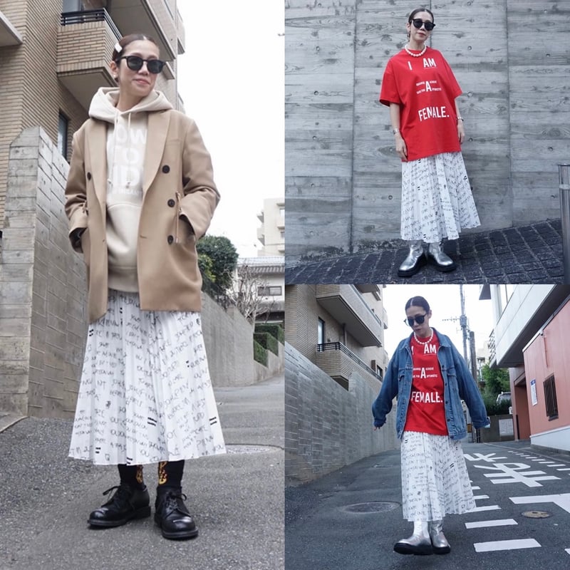 Thomas magpie トーマスマグパイ オリジナルプリントプリーツ(2243602)  