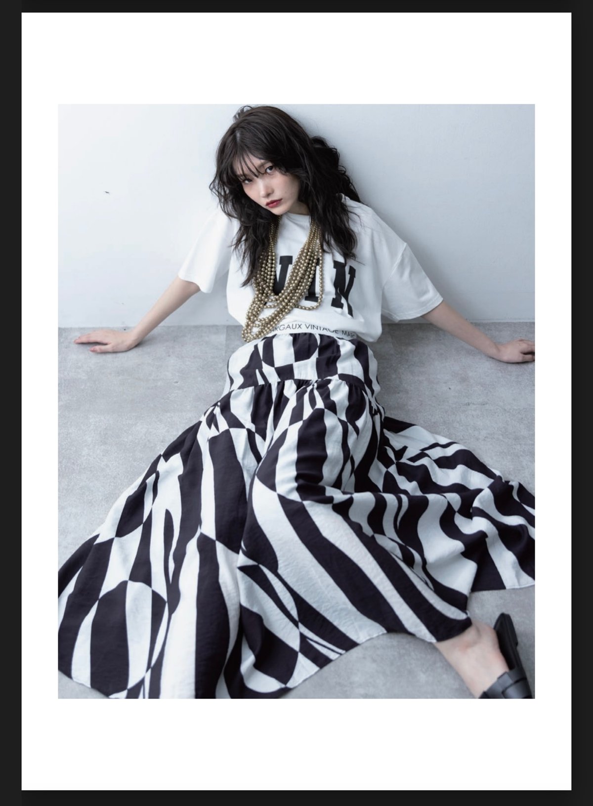 MARGAUX VINTAGE マルゴーヴィンテージ ジオメトリックスカート 2026 spring summer ロゴウエストジオメトリックSK ~margaux vin