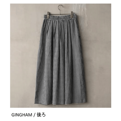予約商品!2026ss MNN-SK-093 GINGHAM CHECK TUCK SKIRT〜MANON〜