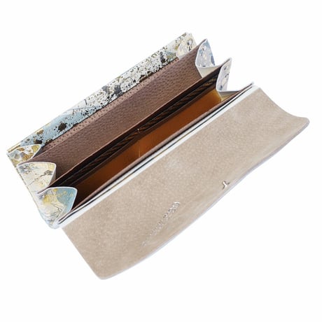 New! レザー ロングウォレット リキッド【Leather Long Wallet Liquid】gold/ゴールド　～carmine～