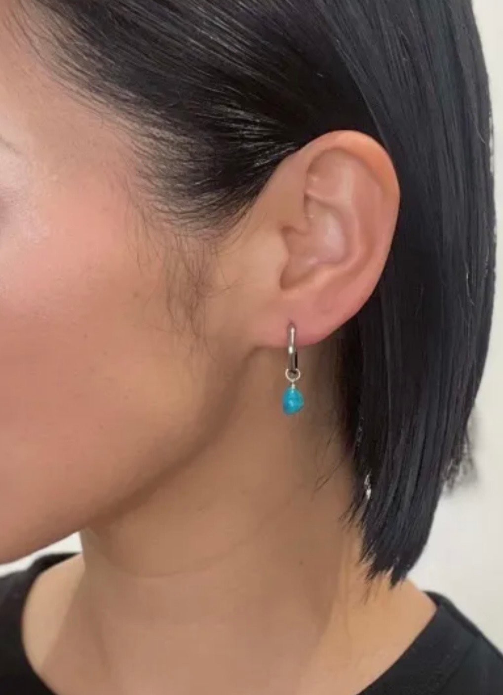 【天然石】青み系華やかなロング✴︎ピアス⭐︎NO.335 ｻｰｼﾞｶﾙｽﾃﾝﾚｽ2WAY天然石ﾋﾟｱｽ BRP-3694SS 〜bluerank〜