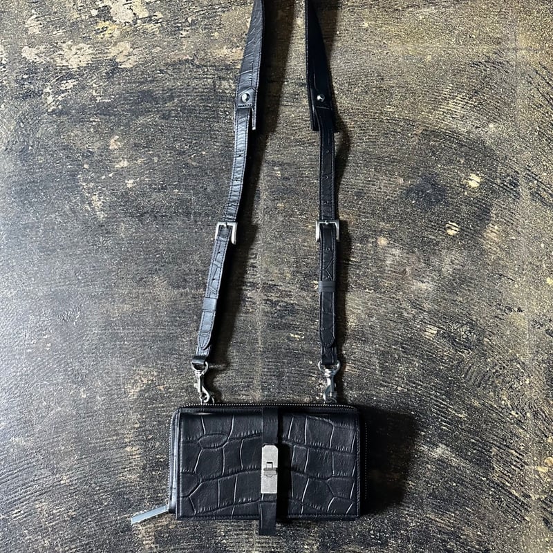 予約商品！ M.U.L stud series ウォレットショルダー ブラック | sele