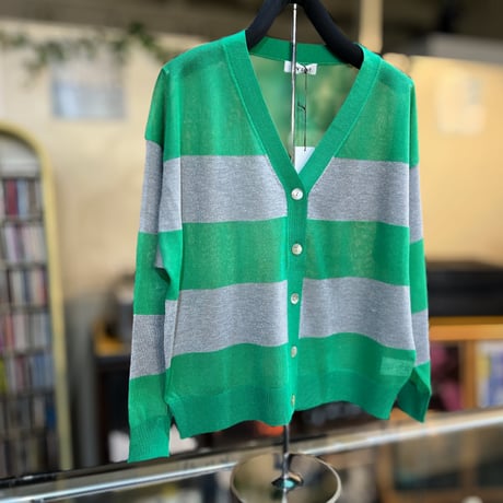 【EN’DAY】8251-0206 ボーダーシアーカーディガン
