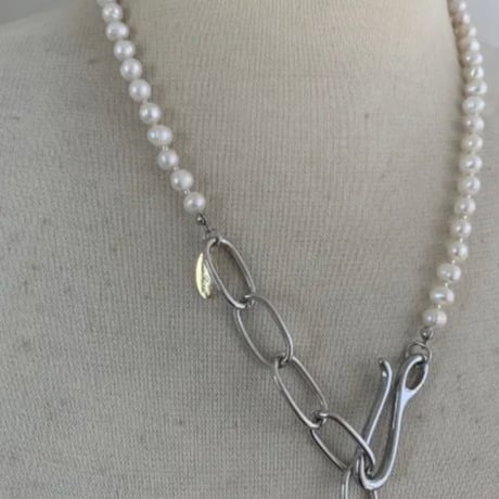volume chain pearl necklace BRN-3484　 〜bluerank〜