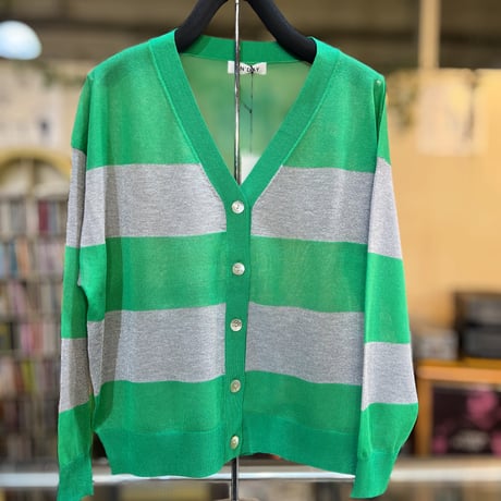 【EN’DAY】8251-0206 ボーダーシアーカーディガン