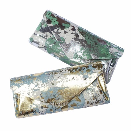 New! レザー ロングウォレット リキッド【Leather Long Wallet Liquid】gold/ゴールド　～carmine～