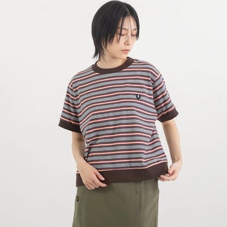 2WAYカフス レイヤード風ボーダープルオーバー【BB62-920】~BLANC basque~