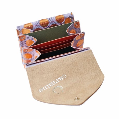 ドットレザーミニウォレット 【Dot Leather Mini Wallet 】sakura　～carmine～
