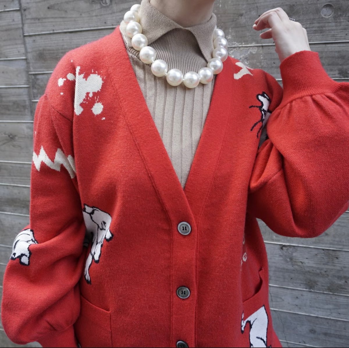新品☆Thomas Magpie トーマスマグパイ レオパード 襟付き ニット THOMAS MAGPIE》 襟付きレオパード柄ニット🐆💛 オリジナルの