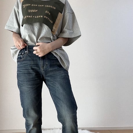 COTTON天竺　ガーゼTAPEプリントTシャツTOPS【BB21-902】 ~BLANC basque~