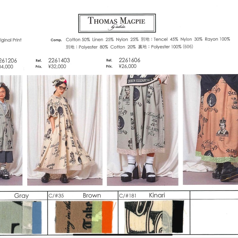 予約商品! 2026Spring Thomas magpie トーマスマグパイ オリジナルサマ