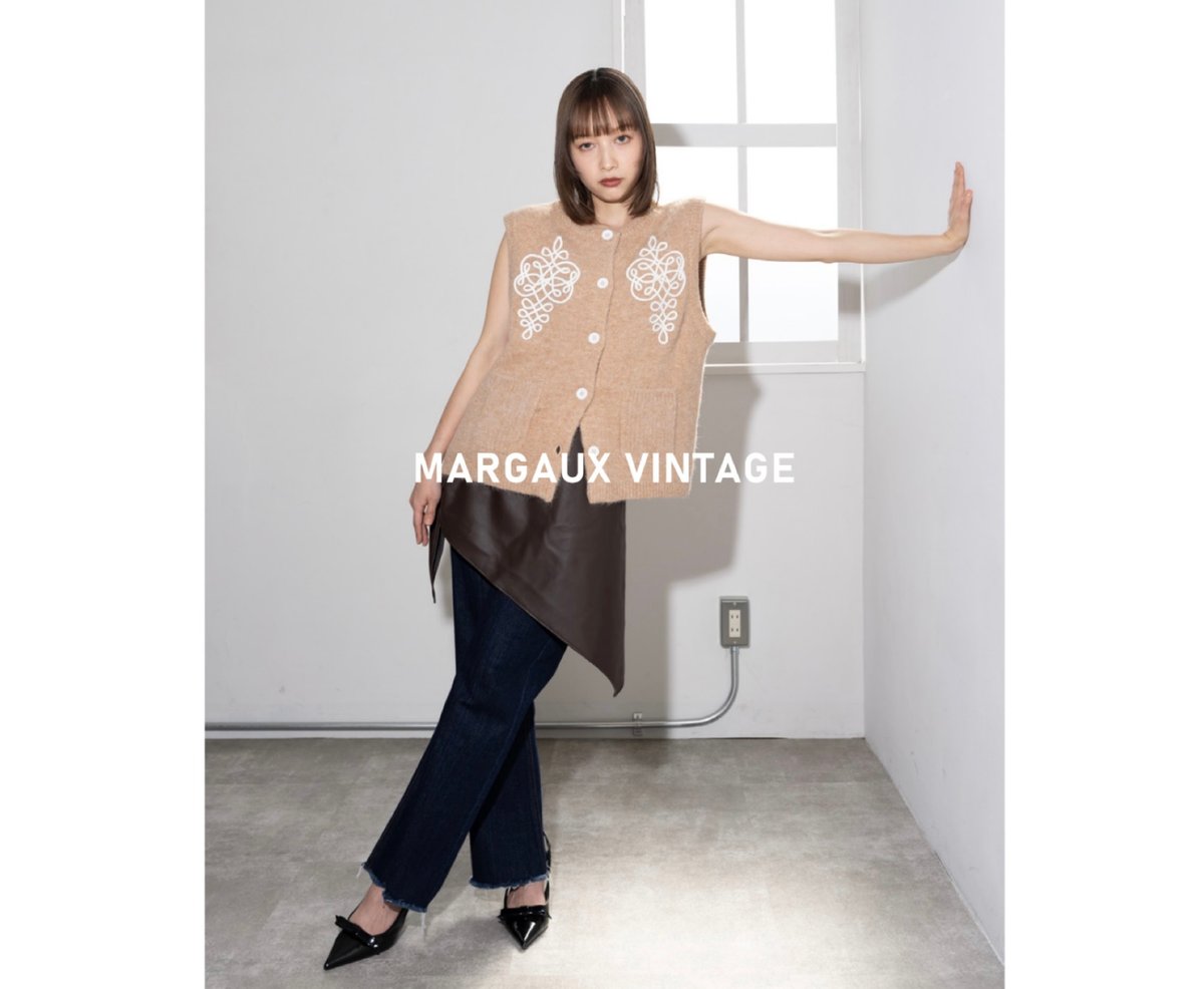 予約商品！2026 prefallコード刺繍ベスト ~margaux vintage~ MG
