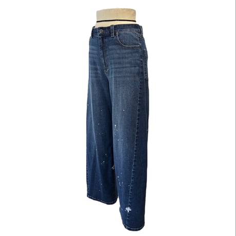 ayane  ペイント加工バレルレッグデニムパンツ　875815 〜ayane〜