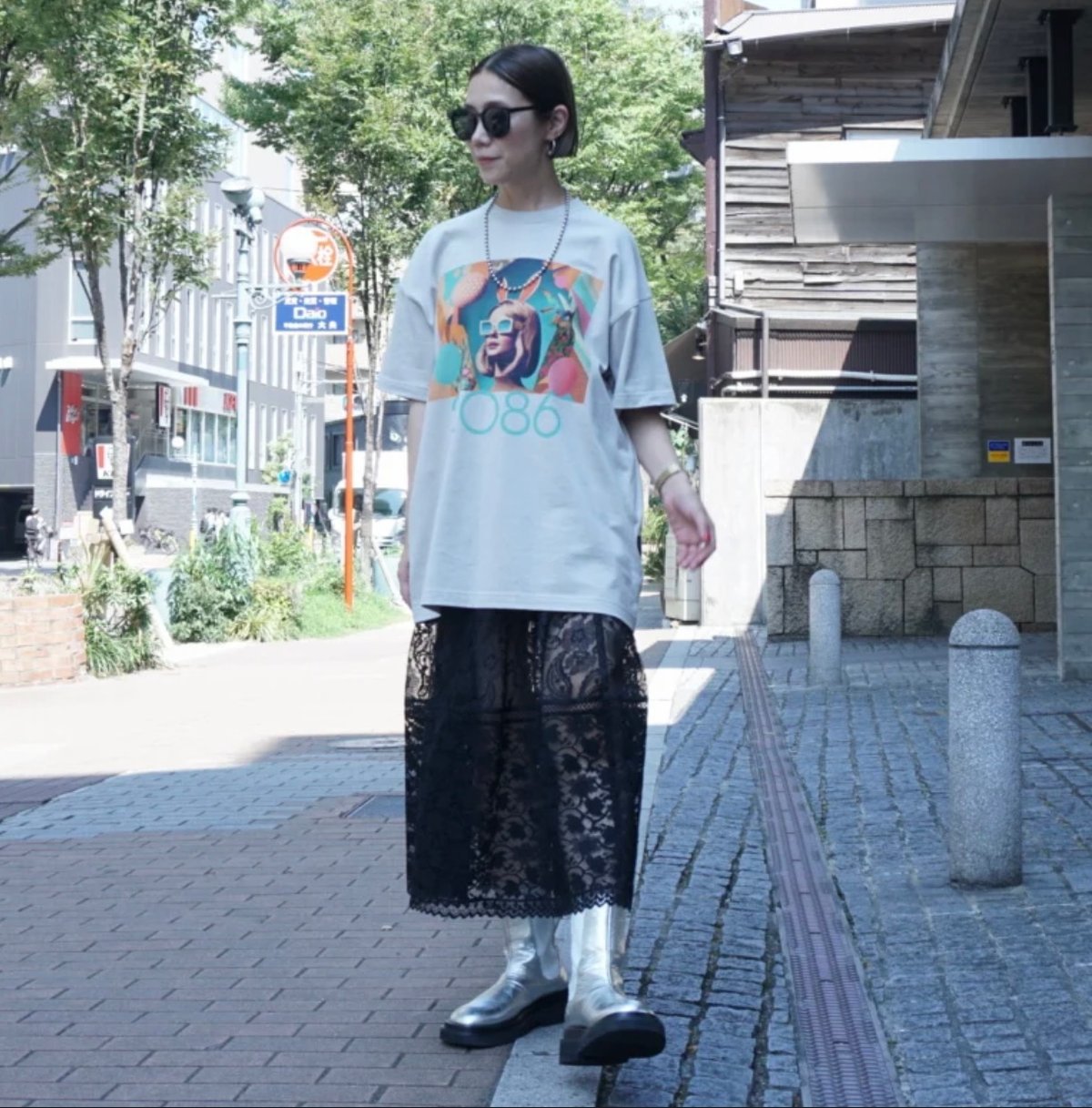 トーマスマグパイ　コンパクトTシャツ　アイスグレー 予約商品 2025s トーマスマグパイ Utopia2086 ビッグTシャツ