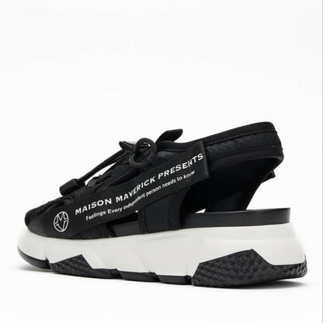 MAISON MAVERICK PRESENTS メゾンマヴェリックプレゼンツ  ロゴダッドサンダルスニーカーblack