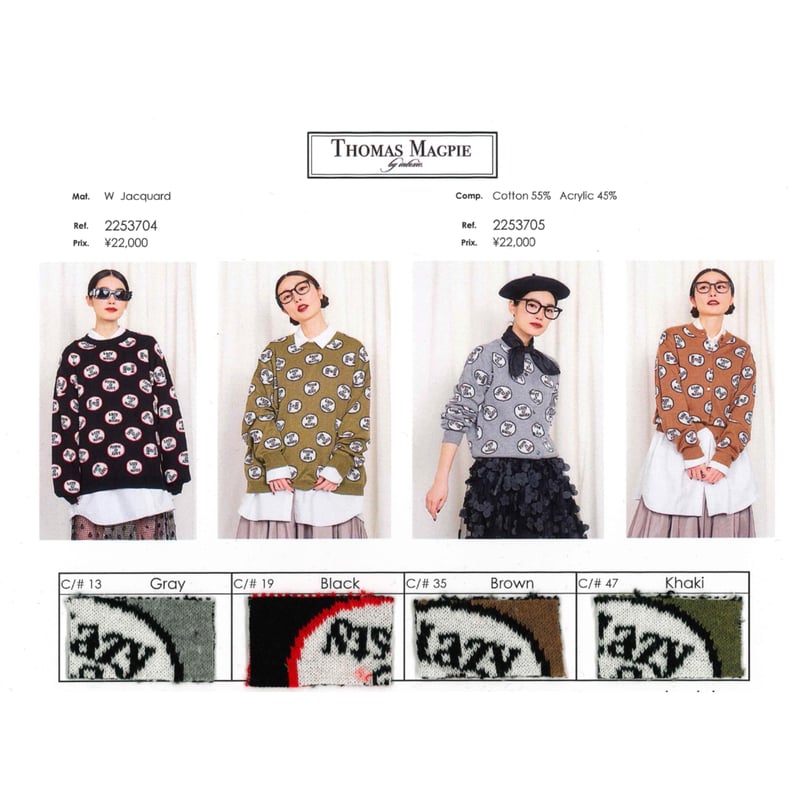2025autumn Thomas magpieトーマスマグパイ レイジー ニット