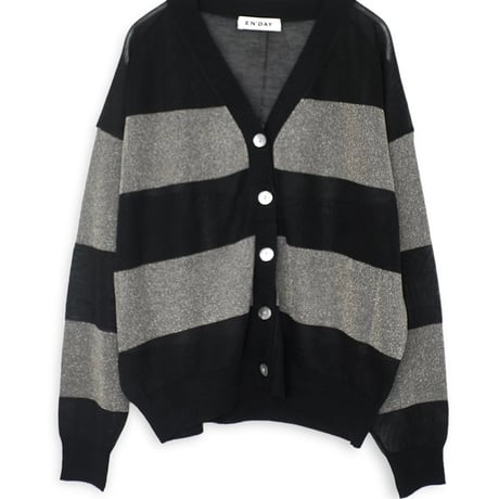 【EN’DAY】8251-0206 ボーダーシアーカーディガン