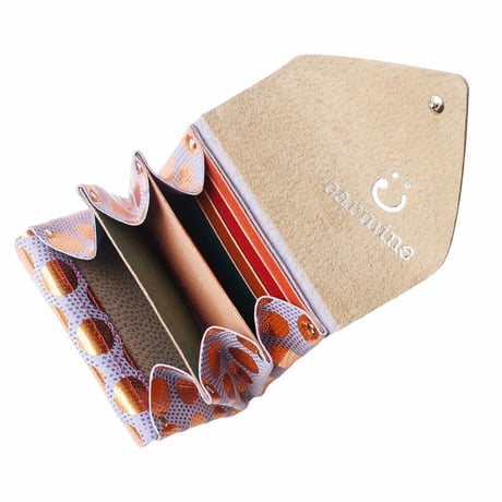 ドットレザーミニウォレット 【Dot Leather Mini Wallet 】sakura　～carmine～