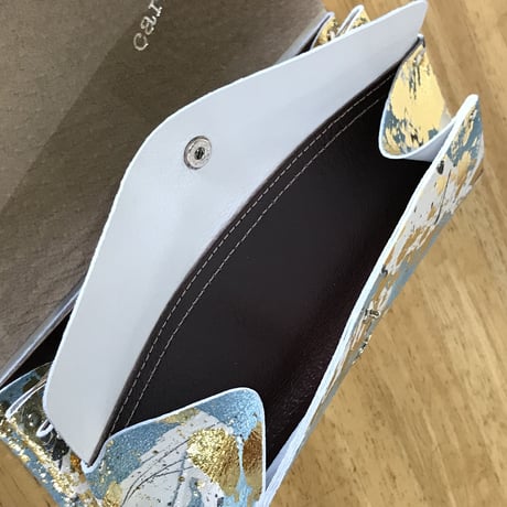 New! レザー ロングウォレット リキッド【Leather Long Wallet Liquid】gold/ゴールド　～carmine～