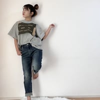 COTTON天竺　ガーゼTAPEプリントTシャツTOPS【BB21-902】 ~BLANC basque~