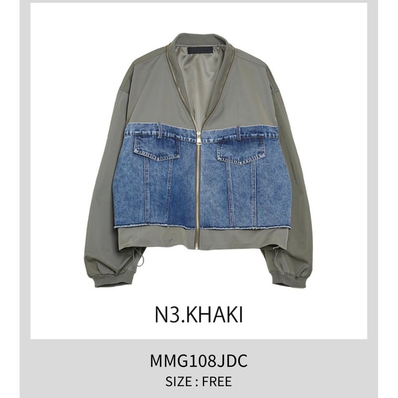 異素材デニムブルゾン ~micalle micalle~ MMG108JDC | select