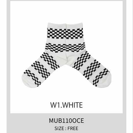 チェックソックス　~micalle micalle~  MUB110OCE