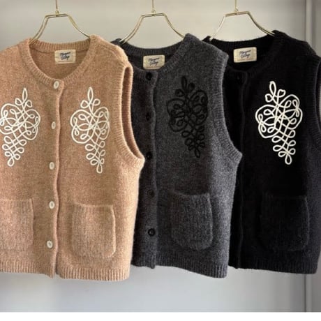 予約商品！2026 prefallコード刺繍ベスト　~margaux vintage~ MG JK-26082A