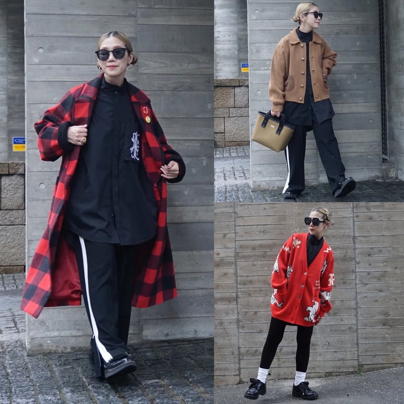 トーマスマグパイ ストライプ長袖シャツ オレンジアクセント トーマス