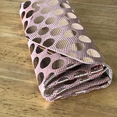 ドットレザーロングウォレット【Dot Leather Long Wallet 】SAKURA/さくら　～carmine～