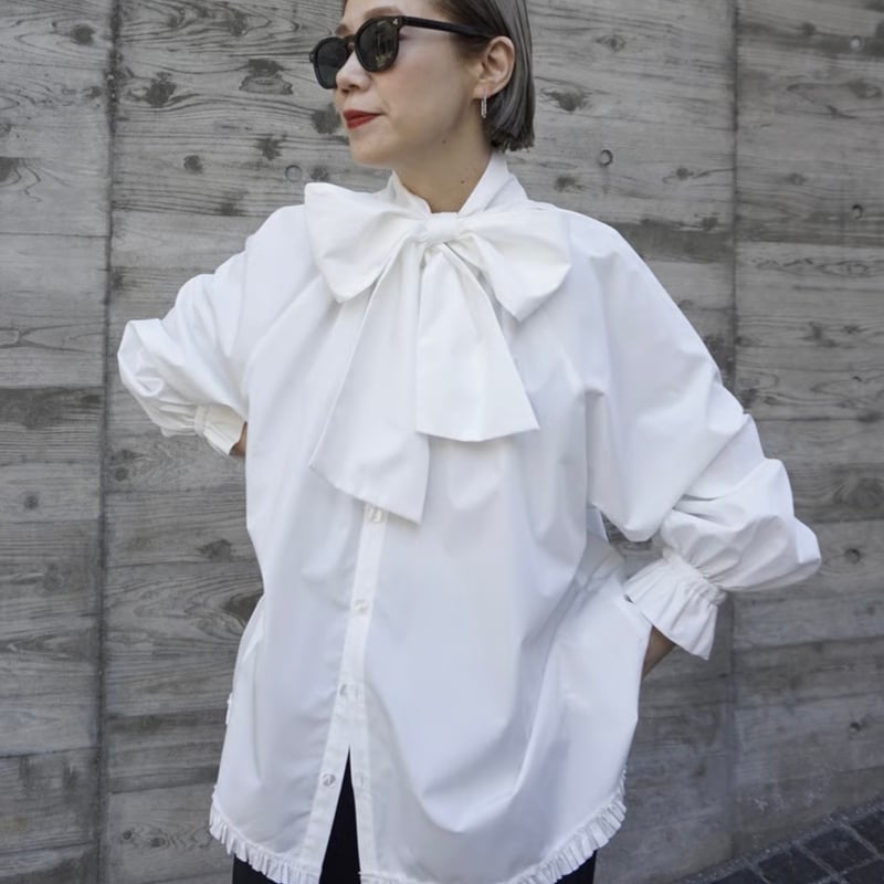 Thomas magpie トーマスマグパイ リボンシャツ(2263103)【先行予約：10