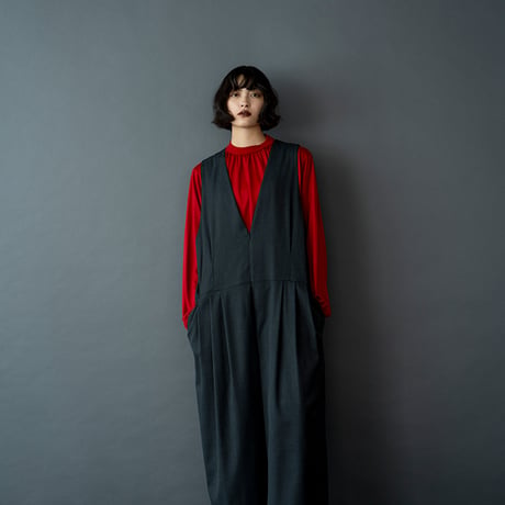 MNN-C-169 WOOL GATHER NECK LS TEE〜MANON〜